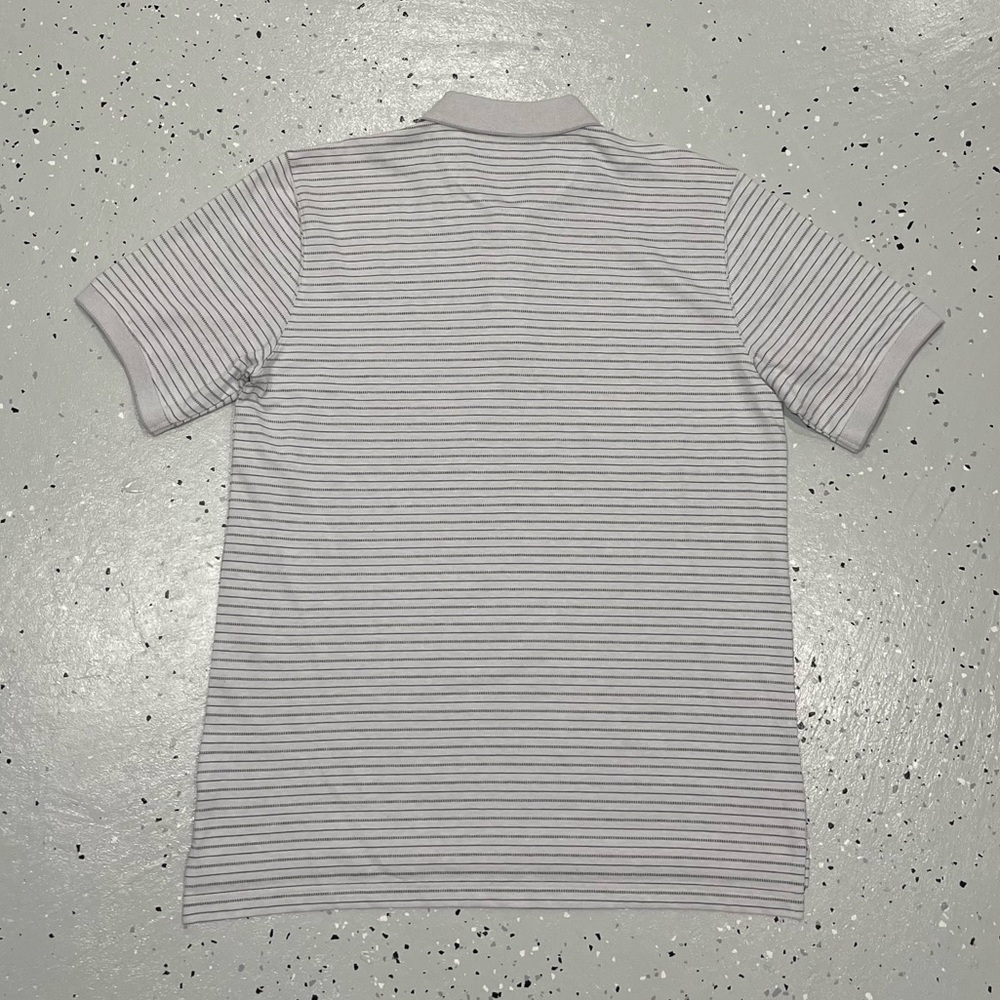 NWT David Taylor Mens Polo Golf Shirt Size Large White Grey - Picture 5 of 6